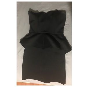 Black strapless dress